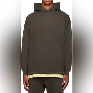 grey essentials relaxed hoodie